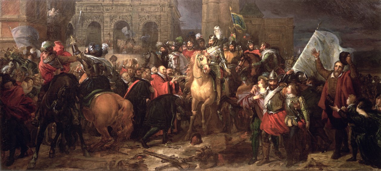Entry of Henri IV into Paris, 22nd March 1594 by Baron François Pascal Simon Gérard