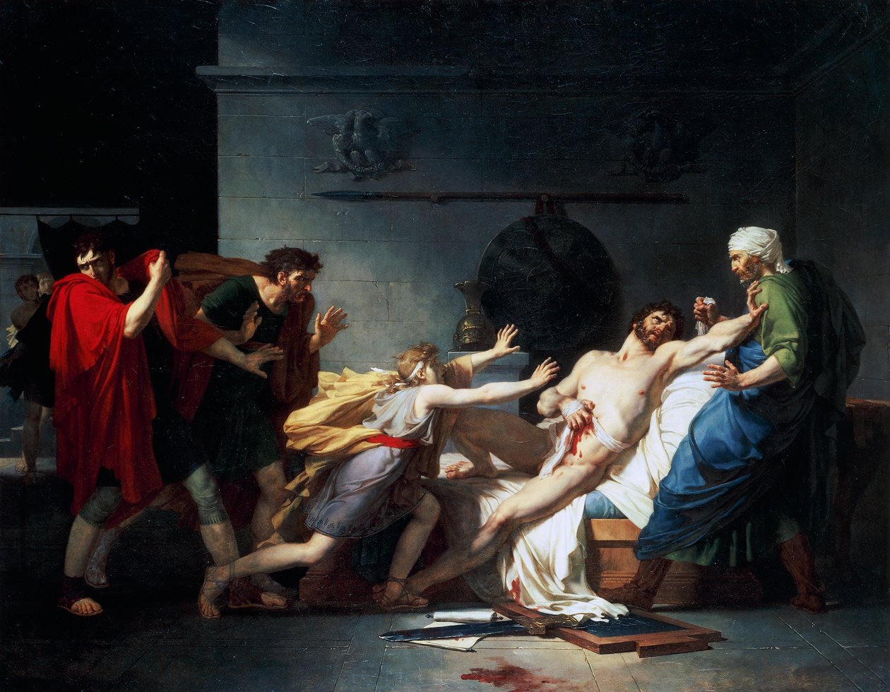 The death of Cato the Younger also known as Uticensis by Baron Pierre Narcisse Guerin