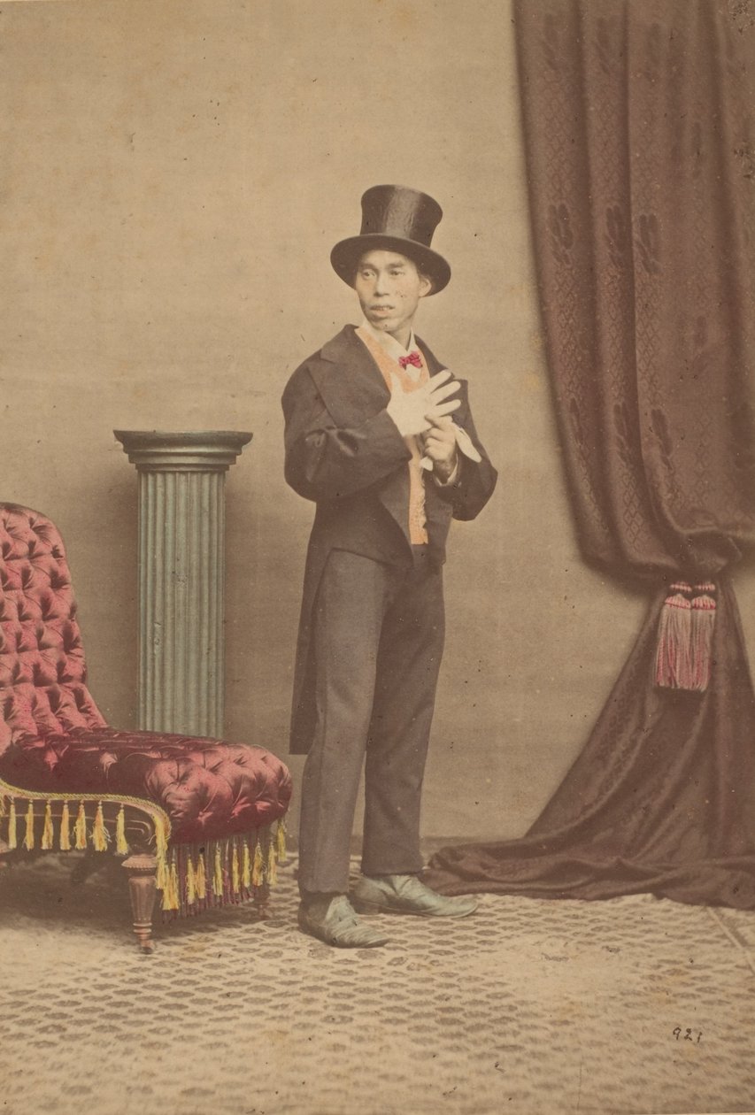 Studio Portrait of a Japanese Man in Western Clothing by Baron Raimund von Stillfried