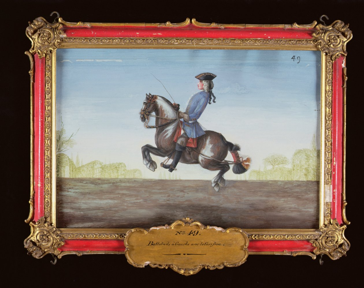 No. 49 A Horse of the Spanish Riding School Performing a Dressage Movement Called a Ballotade by Baron Reis Eisenberg