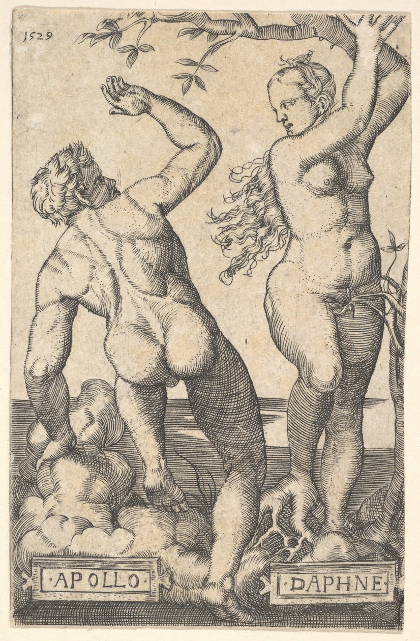 Apollo and Daphne (reverse copy) by Barthel Beham