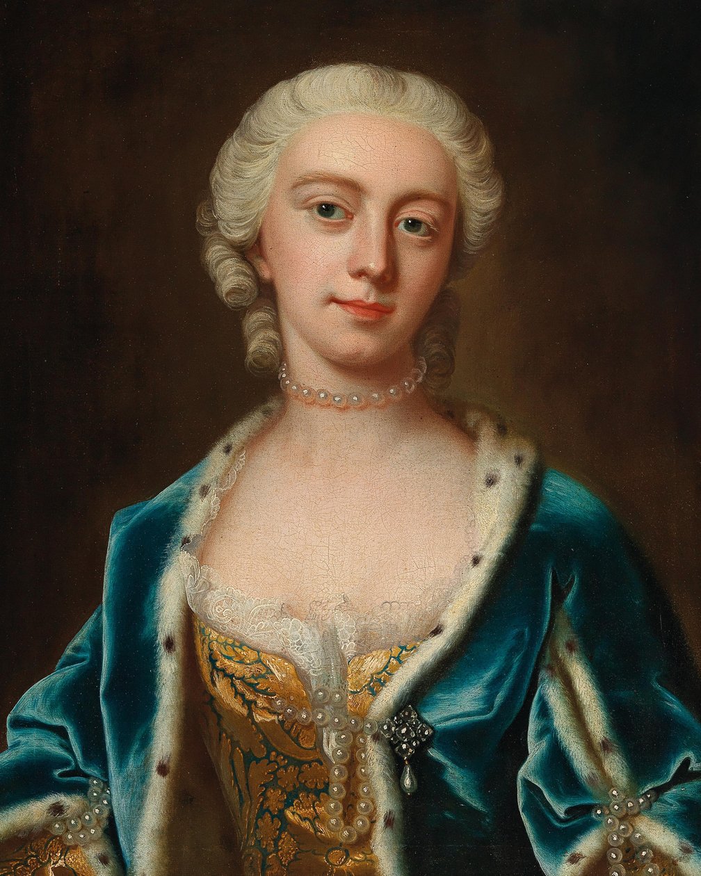 Portrait of Augusta of Saxe-Gotha, Princess of Wales by Barthelemy Du Pan
