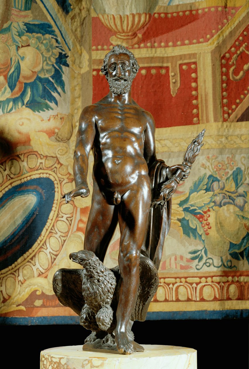 French King Henri IV as Jupiter, Bronze 1600-1610 by Barthelemy Prieur