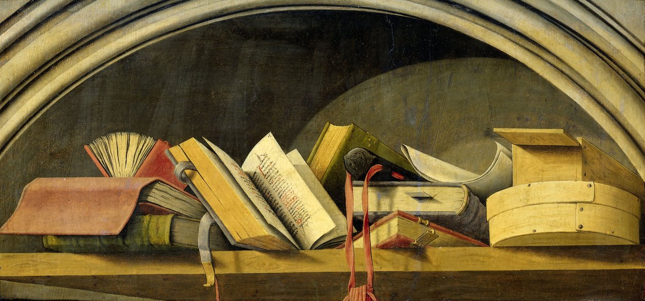 Still Life with Books in a Niche by Barthelemy dEyck