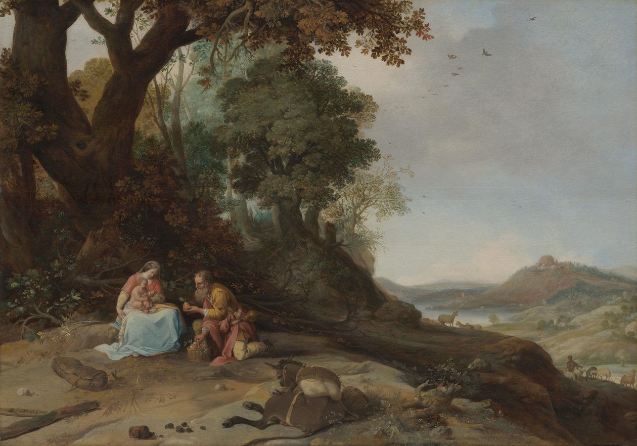 Landscape with Rest on the Flight by Bartholomeus Breenbergh