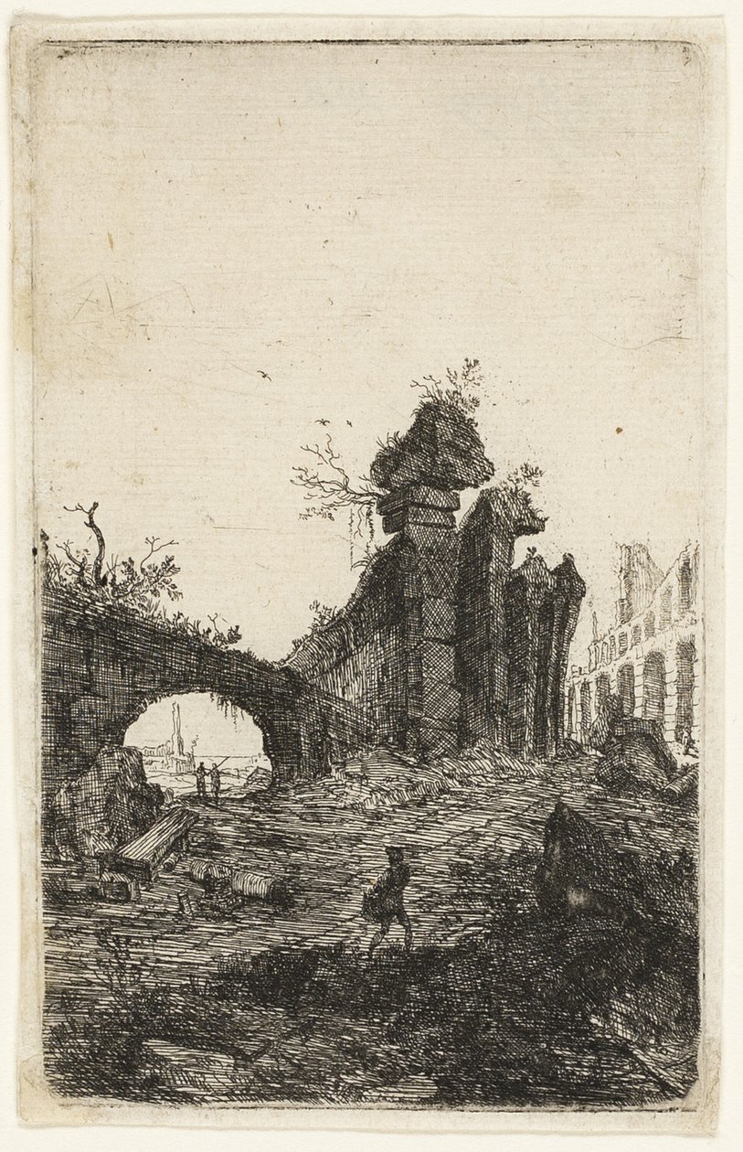 Ruins of the Coliseum, plate 10 from The Ruins of Rome by Bartholomeus Breenbergh