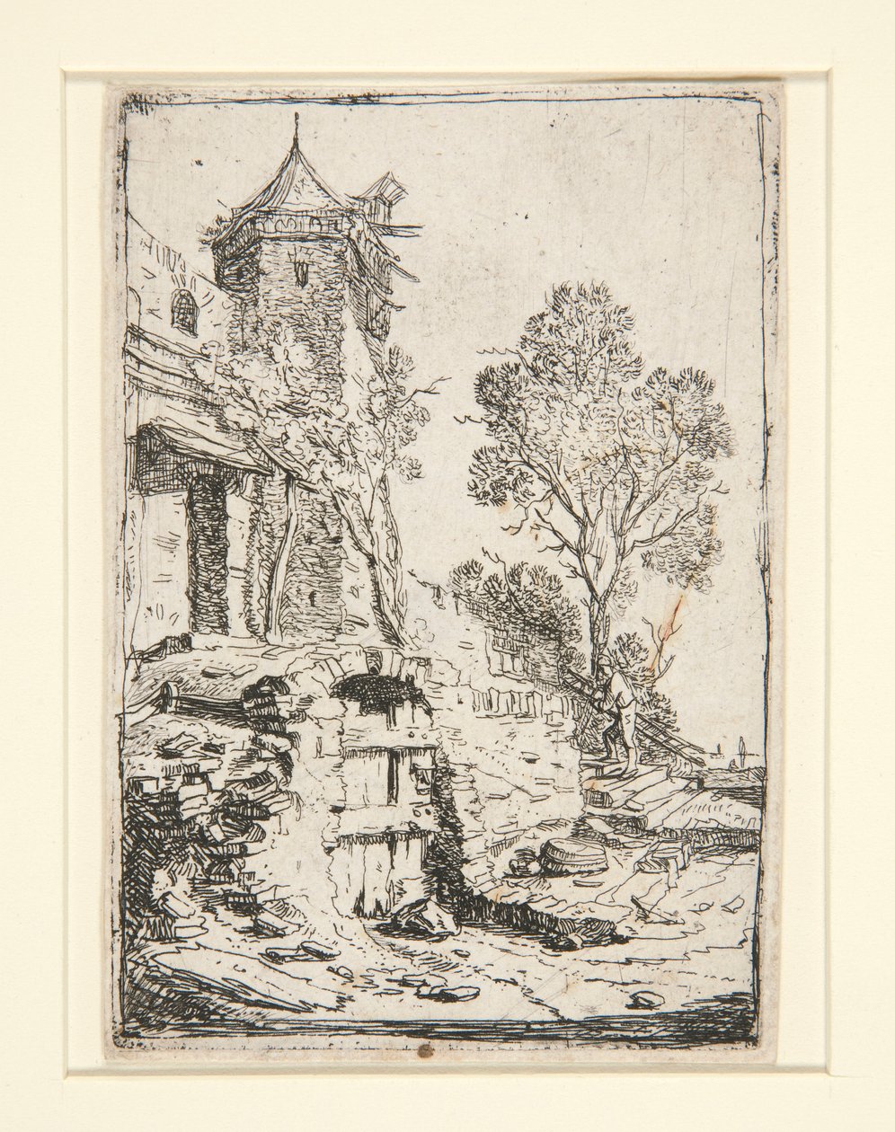 The House Near the Hexagonal Tower by Bartholomeus Breenbergh