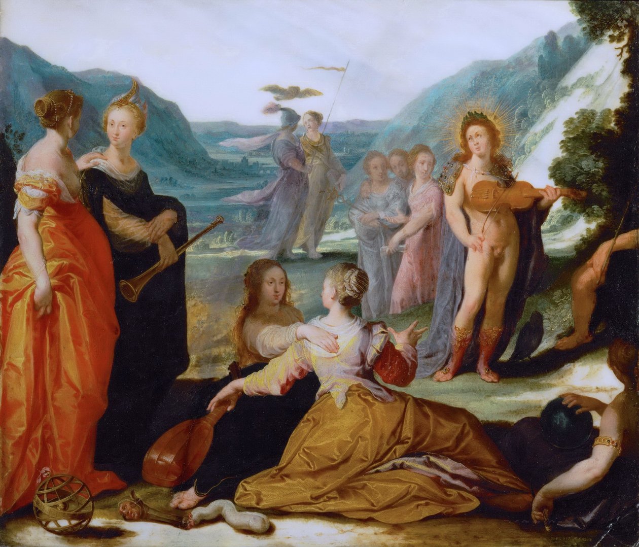 Apollo and the Muses by Bartholomeus Spranger
