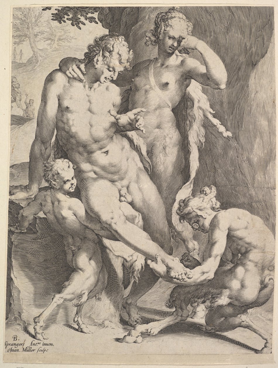 Oreads Removing a Thorn from a Satyr