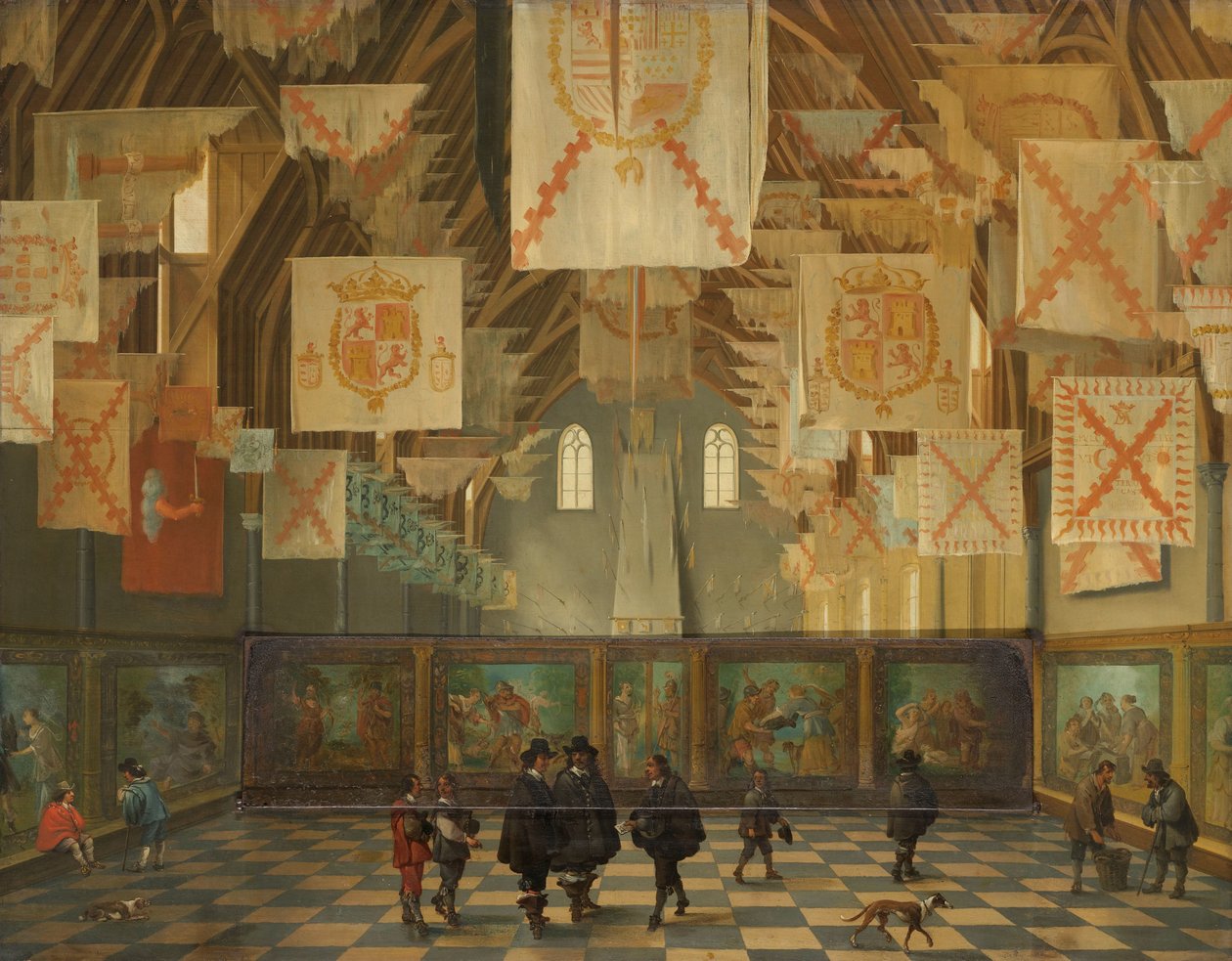 The Great Assembly of 1651 in the Great Hall of the Binnenhof, The Hague by Bartholomeus van Bassen