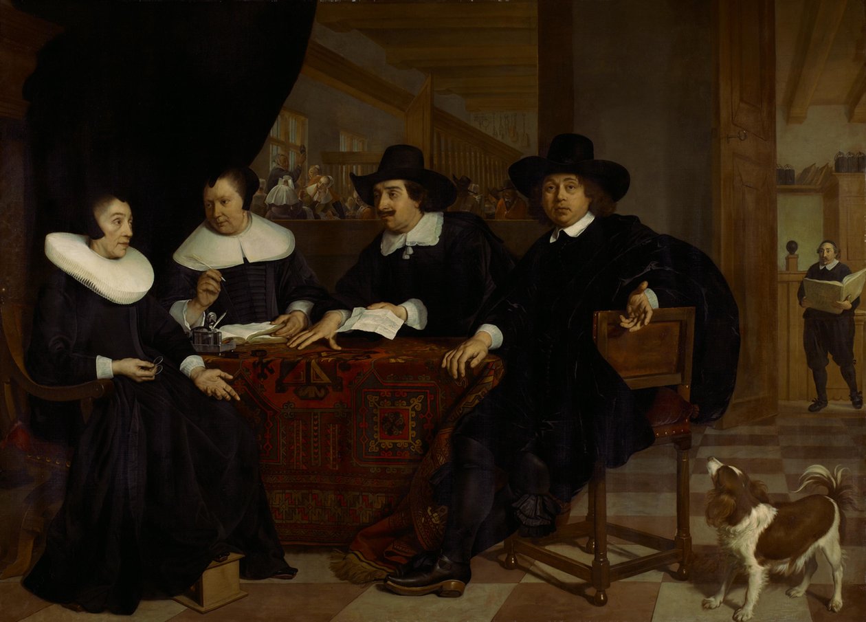 Two Regents and Two Regentesses of the Spinhuis by Bartholomeus van der Helst