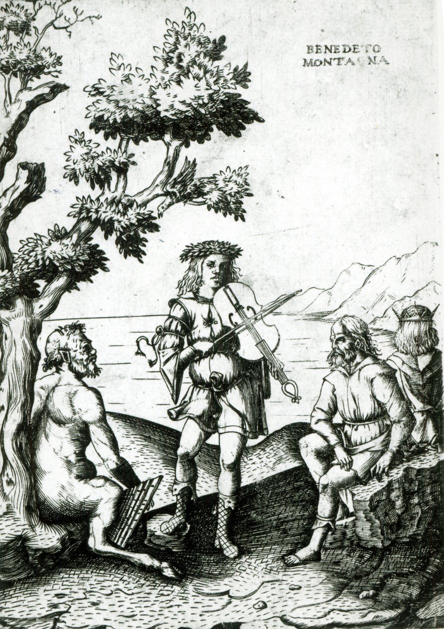 Apollo and Pan by Bartolomeo Montagna