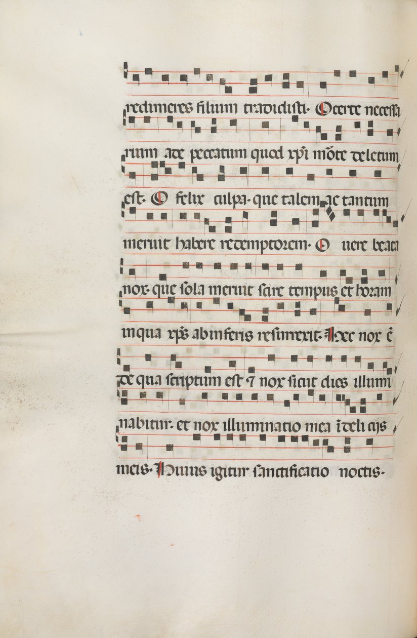 Missale: Fol. 155v: Music for Exultet, 1469 by Bartolomeo Caporali