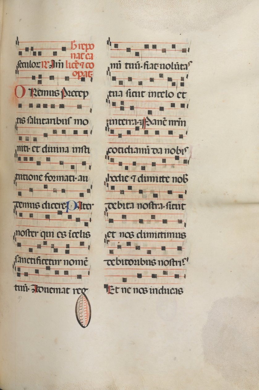 Missale: Fol. 189: Music for various prayers by Bartolomeo Caporali