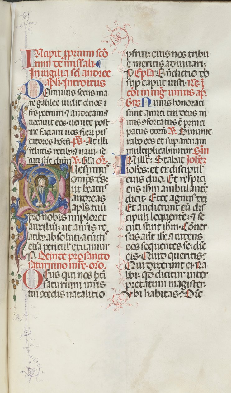 Missale: Fol. 259: Saint Andrew by Bartolomeo Caporali