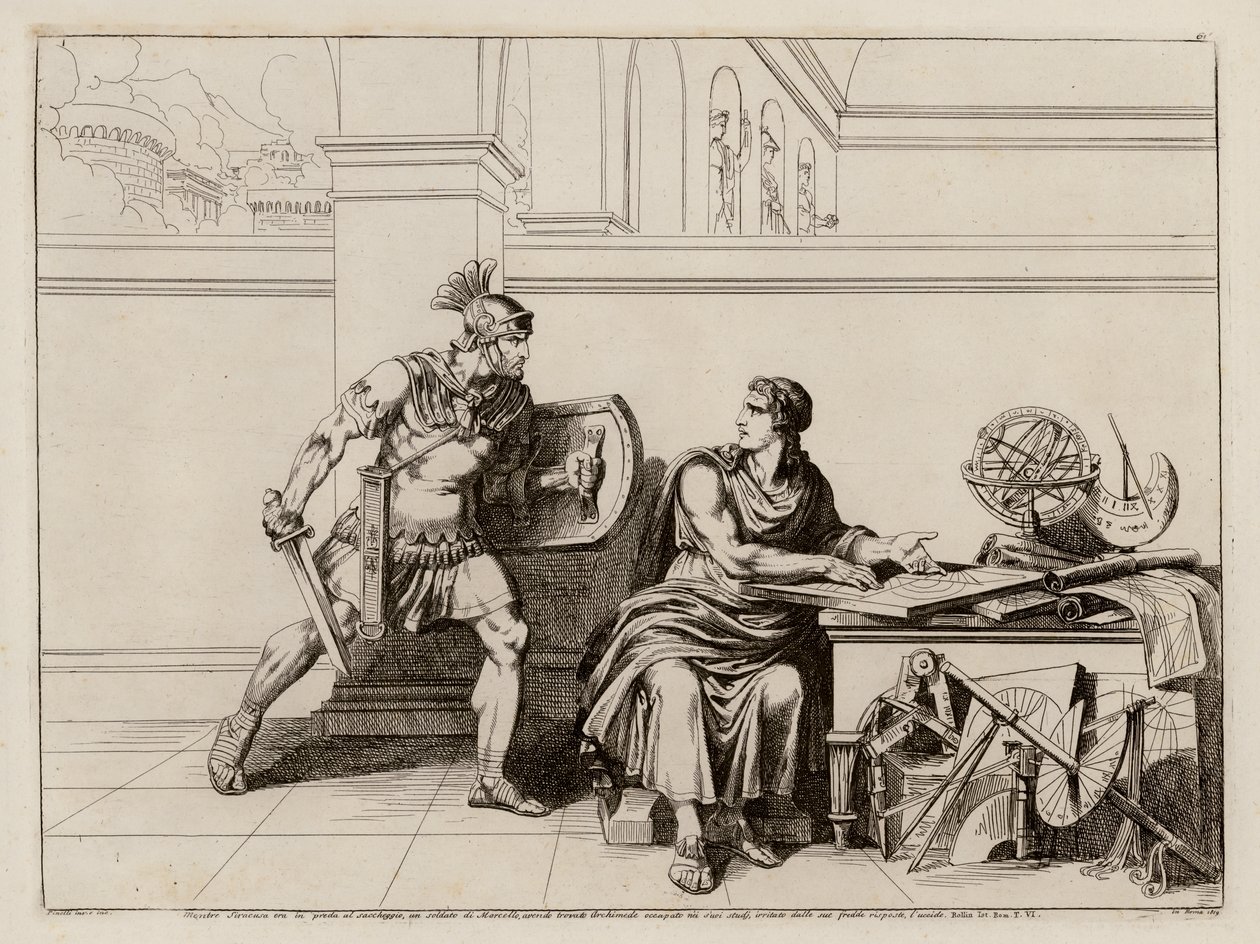 Death of Archimedes During the Siege of Syracuse, 212 BC by Bartolomeo Pinelli