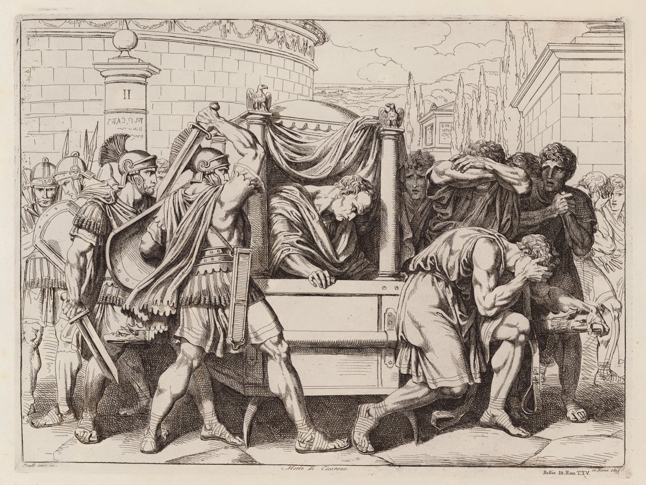 Death of Cicero, 43 BC by Bartolomeo Pinelli
