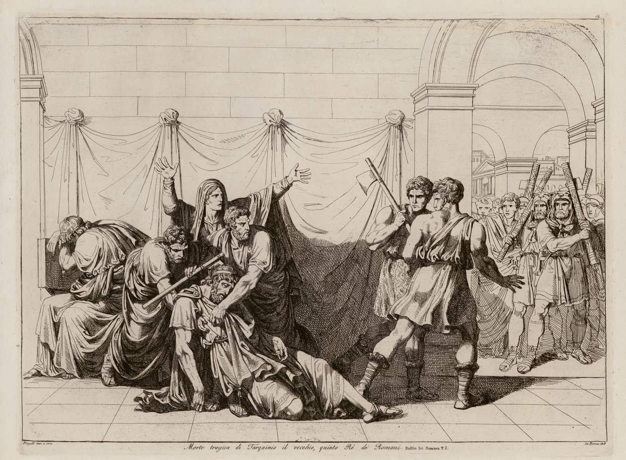Death of Tarquin the Elder by Bartolomeo Pinelli