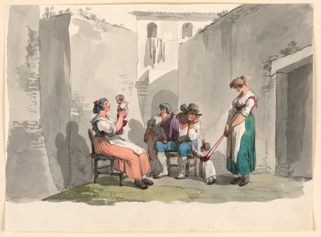 In Tivoli, 1807-08 by Bartolomeo Pinelli