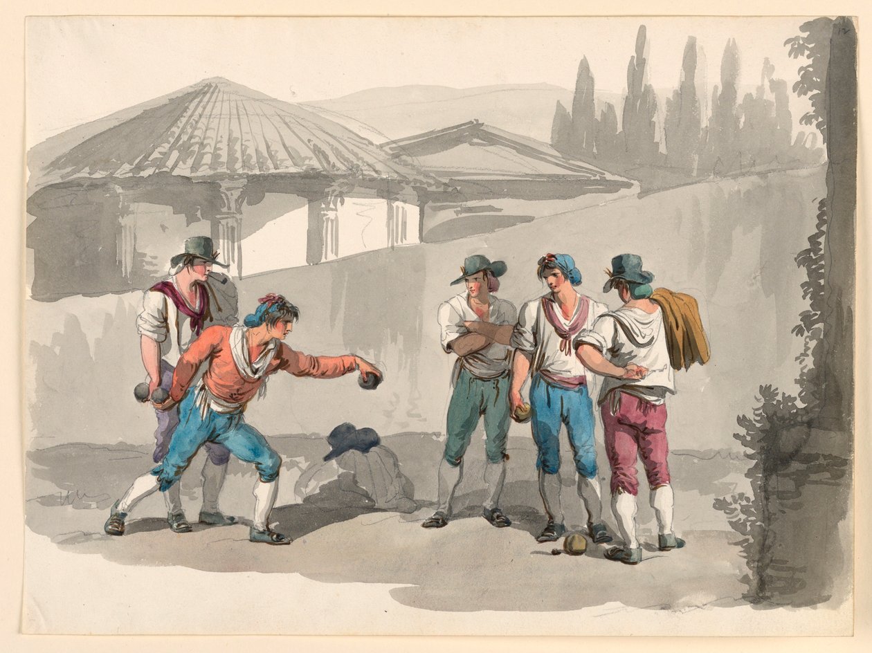 The Boccia Game, 1807–08 by Bartolomeo Pinelli