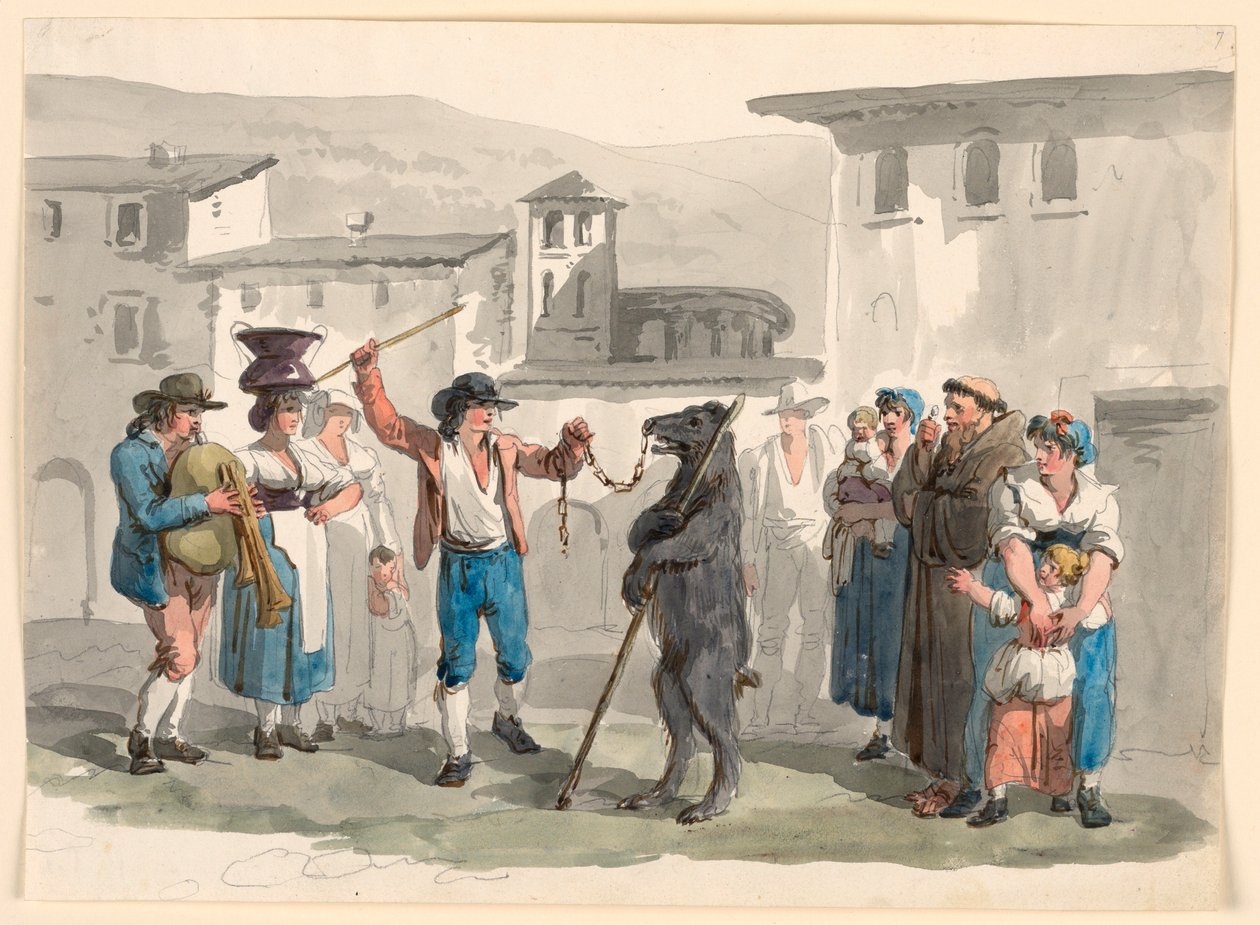 The Dancing Bear, 1807–08 by Bartolomeo Pinelli