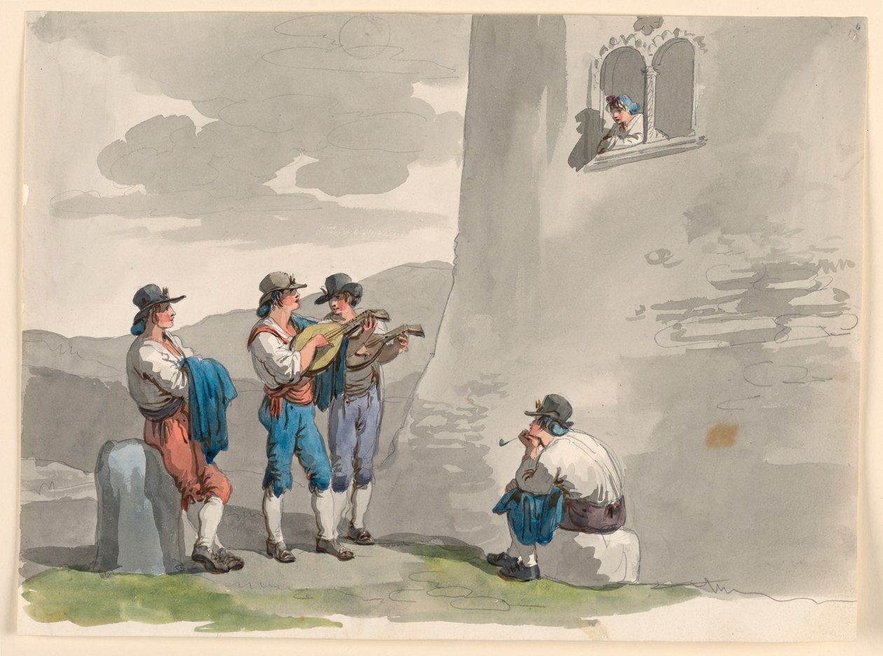 The Serenade, 1807–08 by Bartolomeo Pinelli