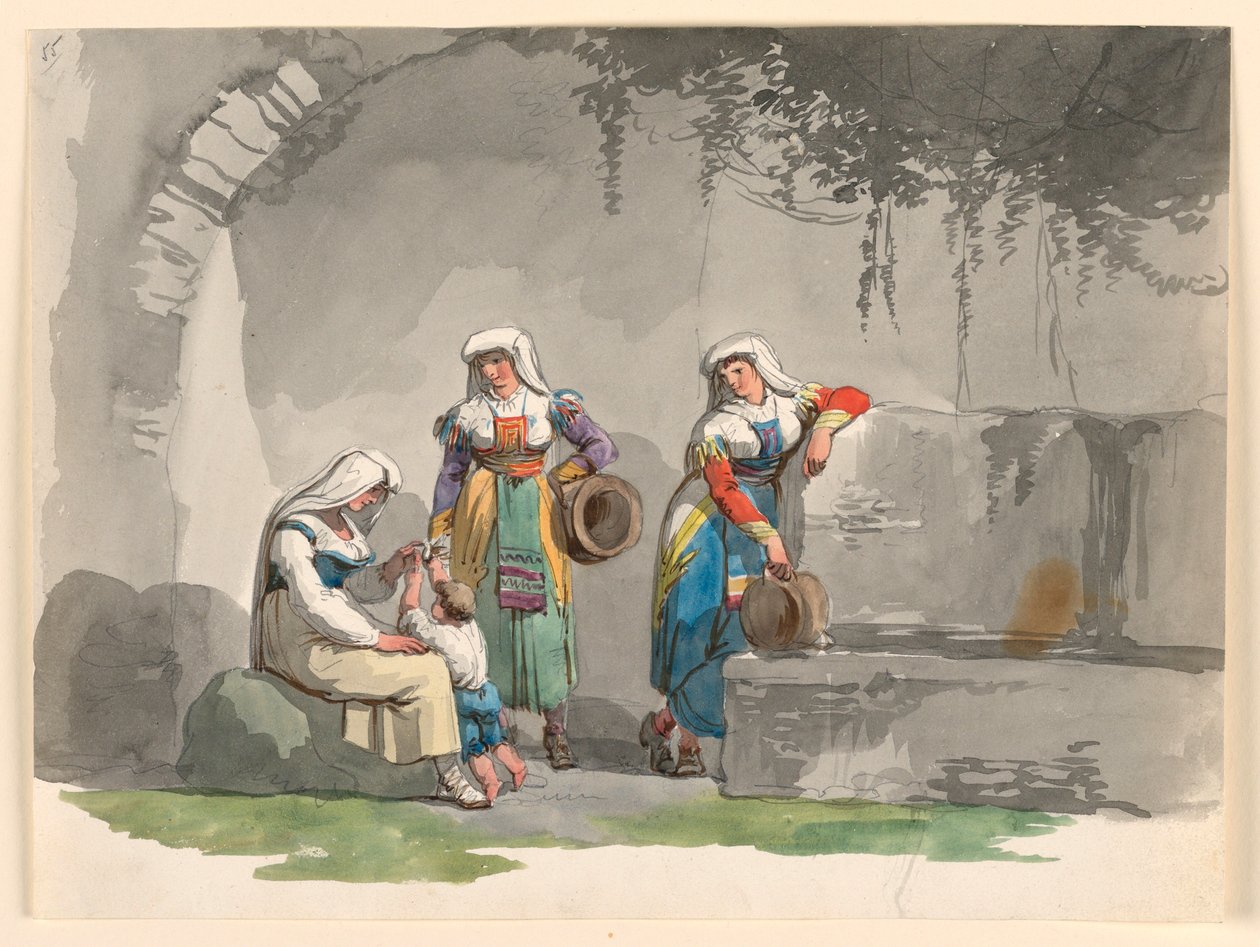 Three South-Italian Women, 1807-08 by Bartolomeo Pinelli