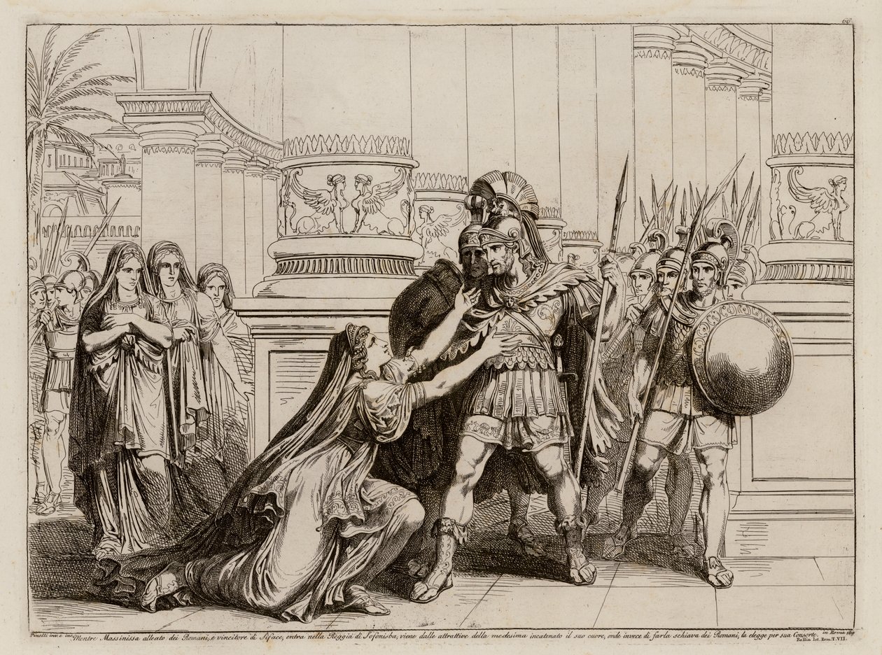 Massinissa Deciding to Make Sophonisba His Wife by Bartolomeo Pinelli