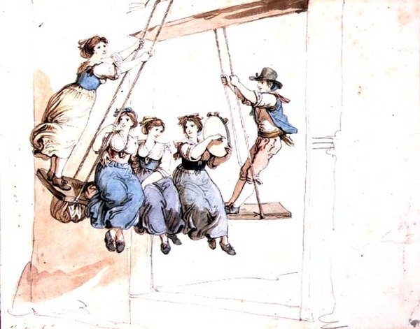 On the Swing by Bartolomeo Pinelli