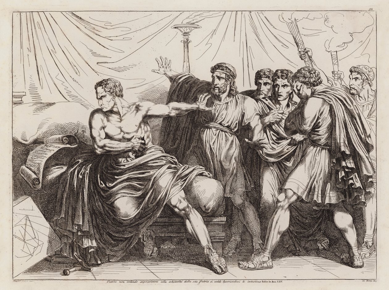 Suicide of Cato the Younger, 46 BC by Bartolomeo Pinelli