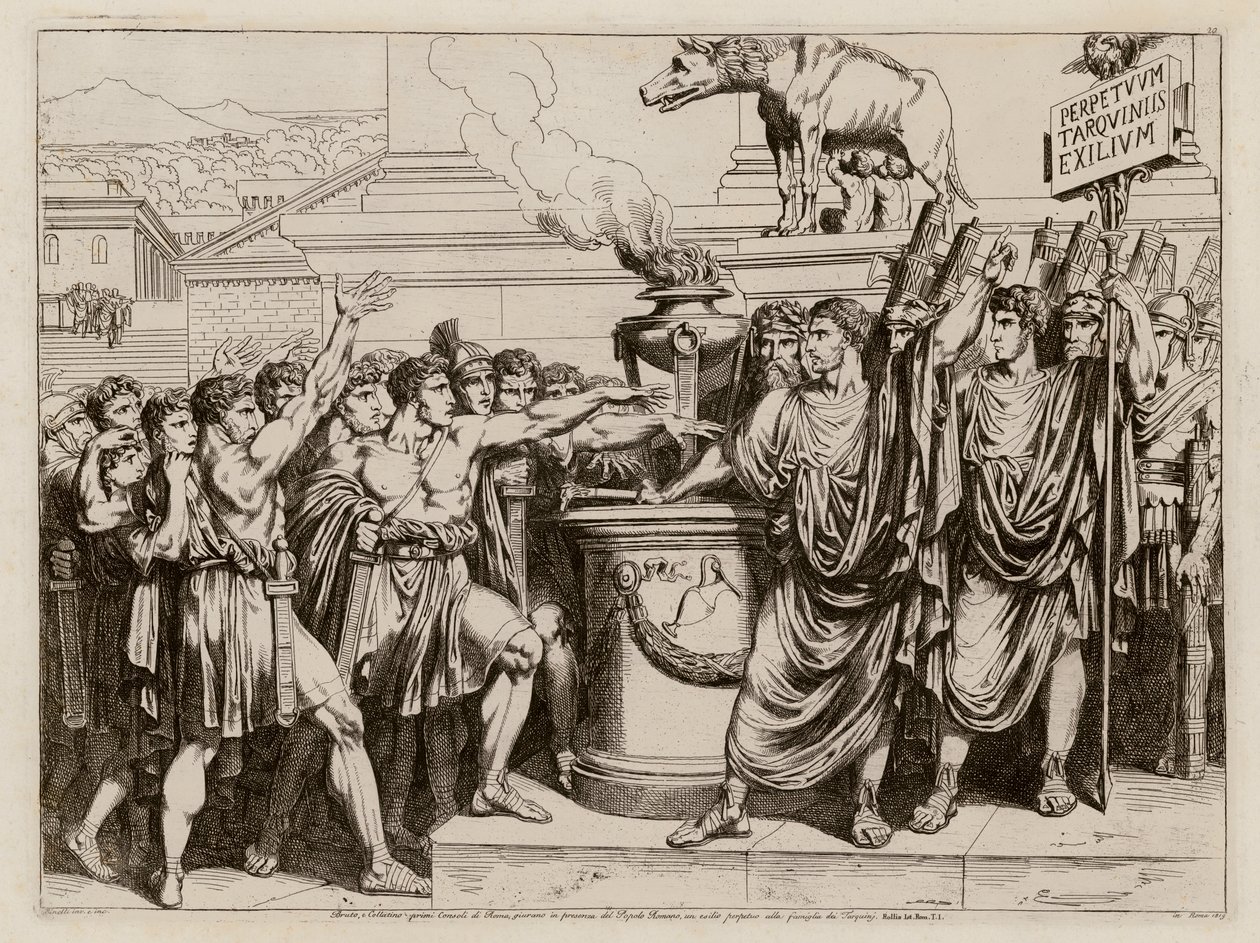 The Oath of Brutus by Bartolomeo Pinelli