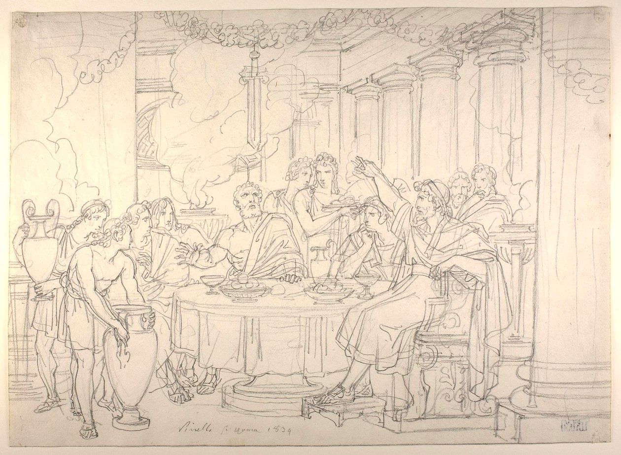 The Sword of Damocles by Bartolomeo Pinelli