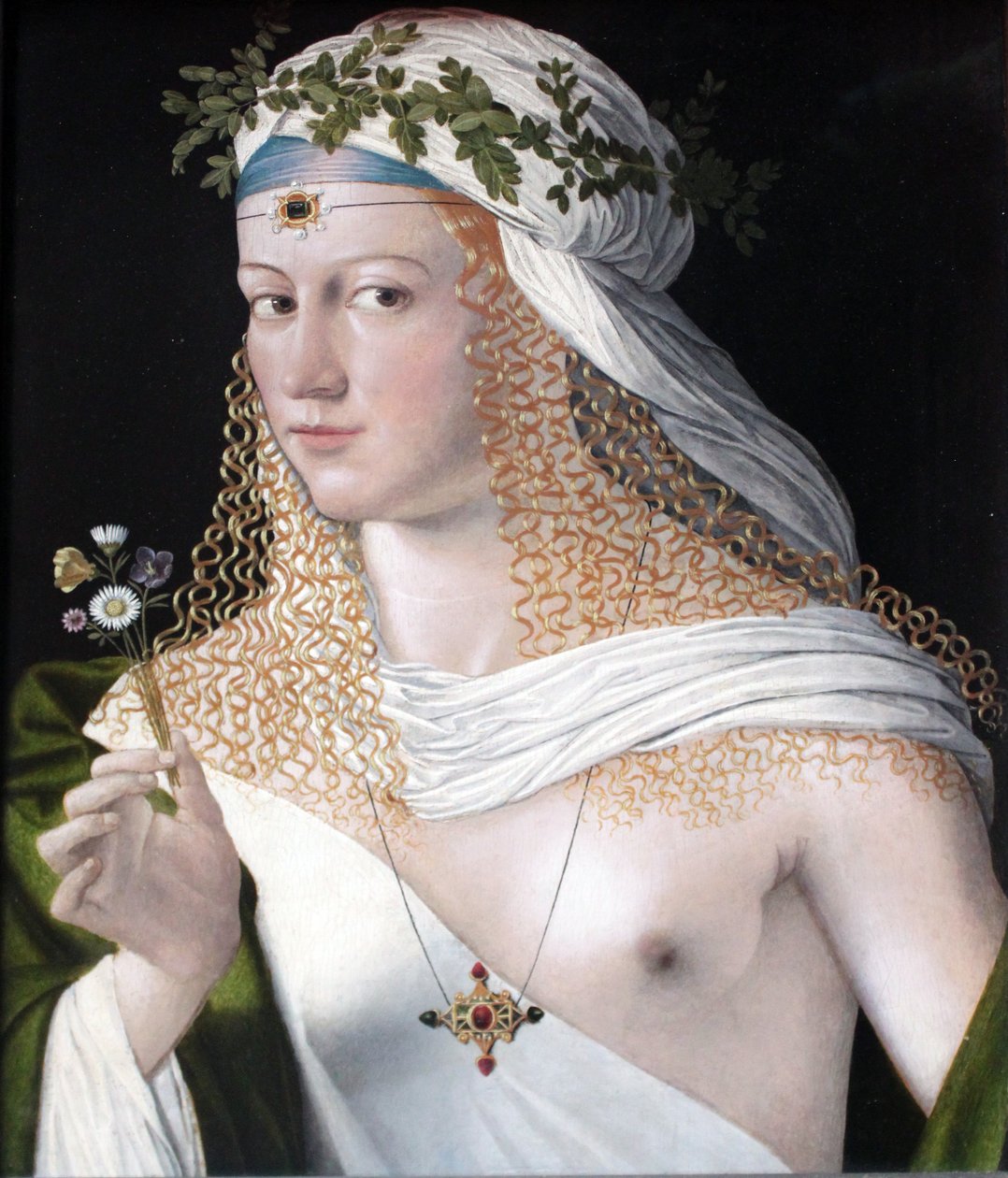 Idealised Portrait of a Courtesan as Flora by Bartolomeo Veneto