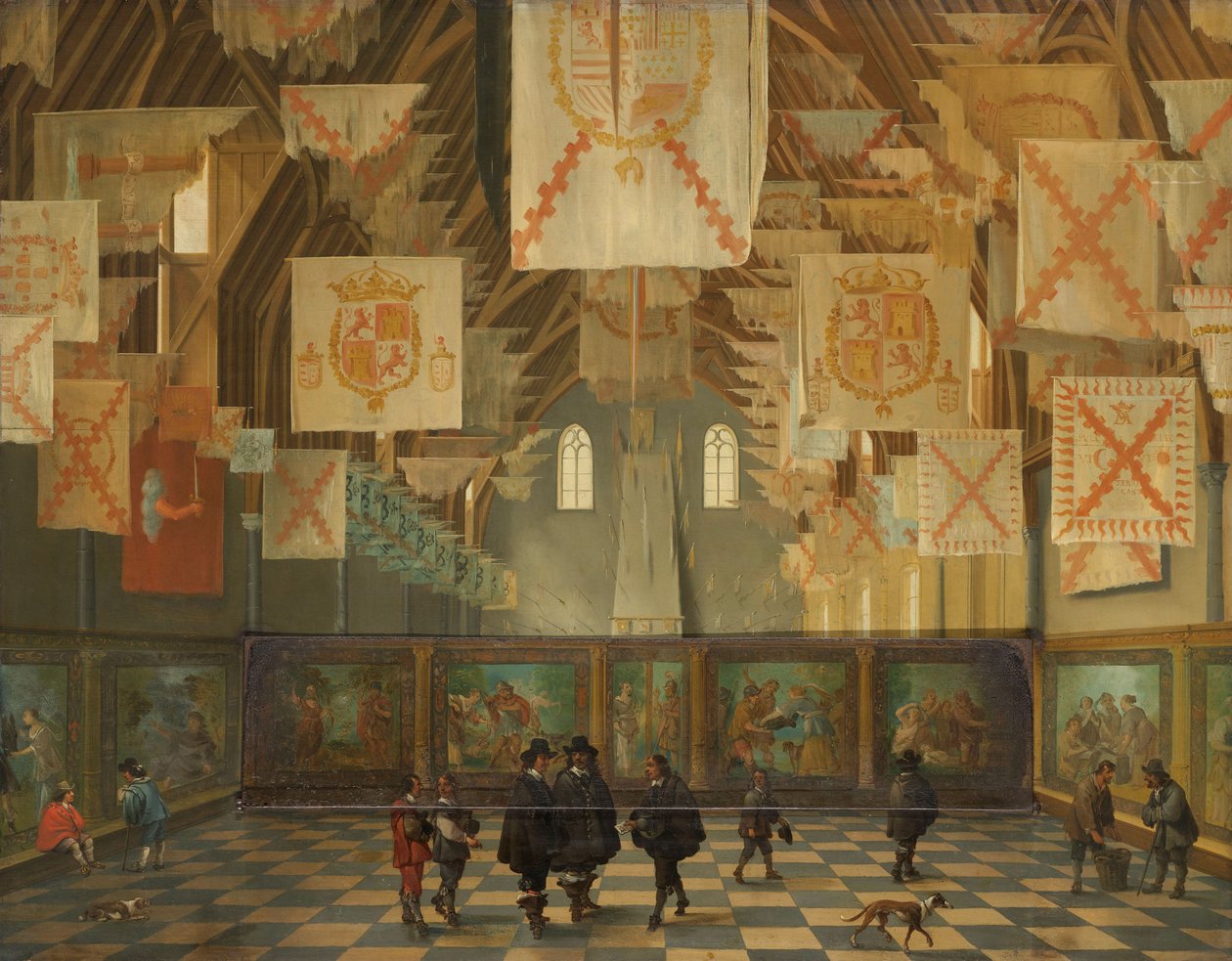 The Ridderzaal of the Binnenhof during the Great Assembly of 1651 by Bartolomeus van Bassen