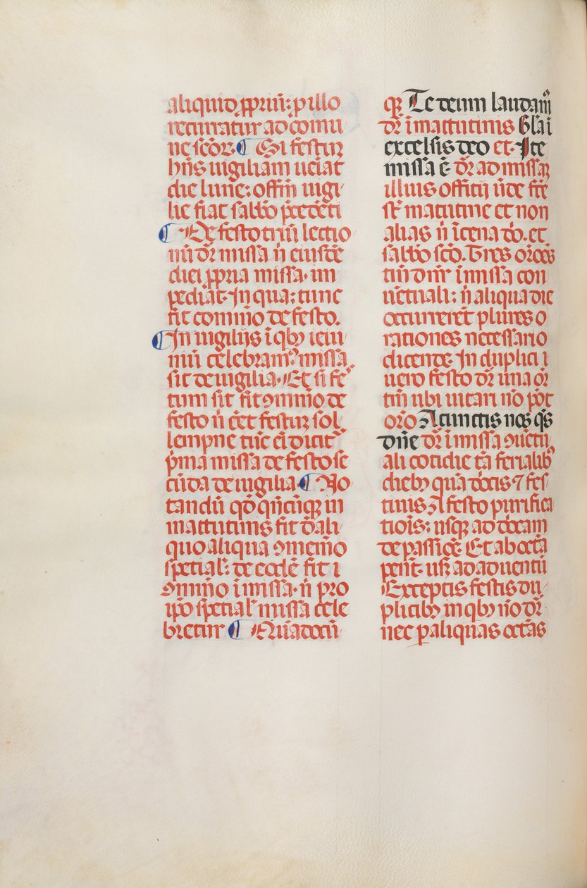 Missale: Fol. 173v: Music for Alleluia etc. at beginning of Easter by Bartolommeo Caporali