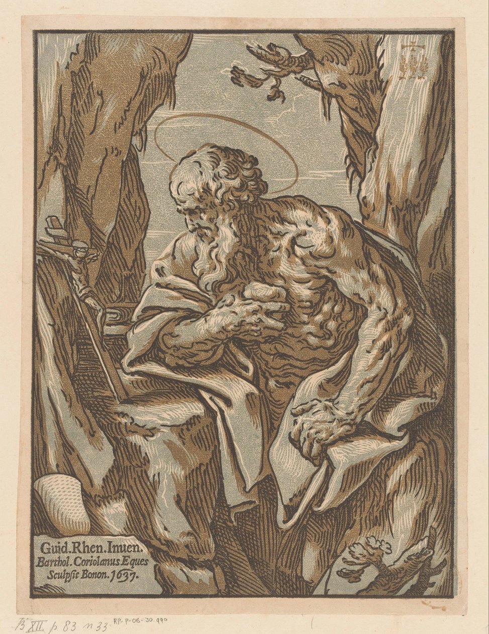 Saint Jerome in the wilderness by Bartolommeo Coriolano