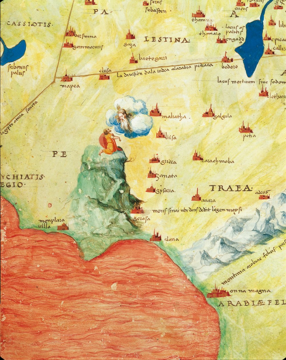 Nile River Delta, Red Sea and Mount Sinai, from Atlas of the World in Thirty-Three Maps, by Battista Agnese by Battista Agnese