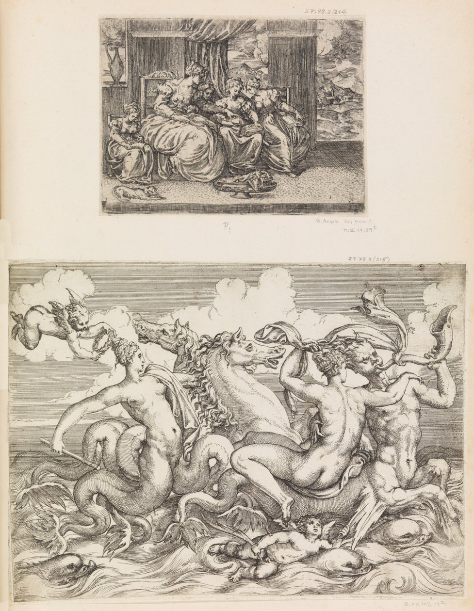 The School of Needlework. A Woman Teaches Young Women by Battista Angolo del Moro.