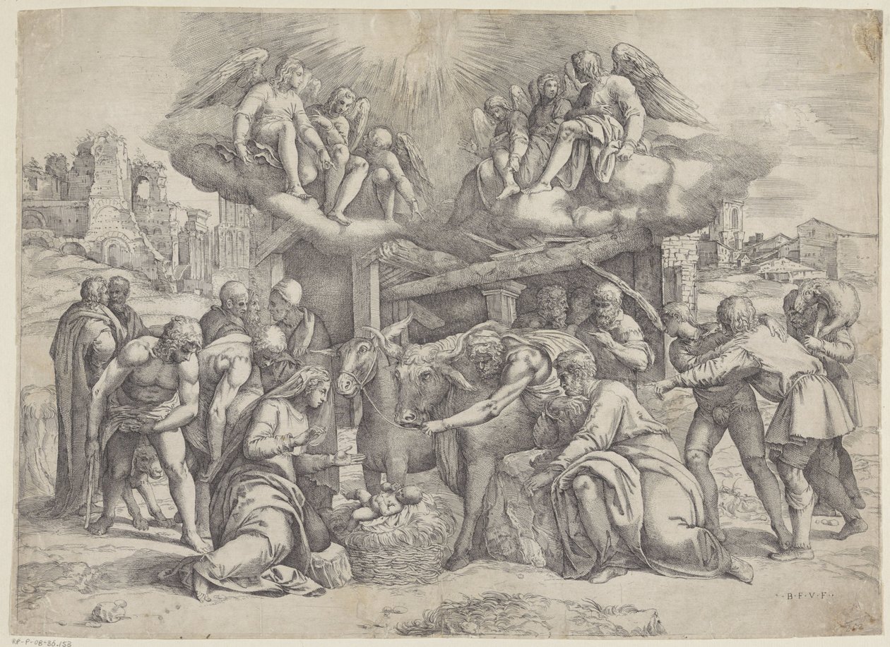 Adoration by the Shepherds by Battista Franco