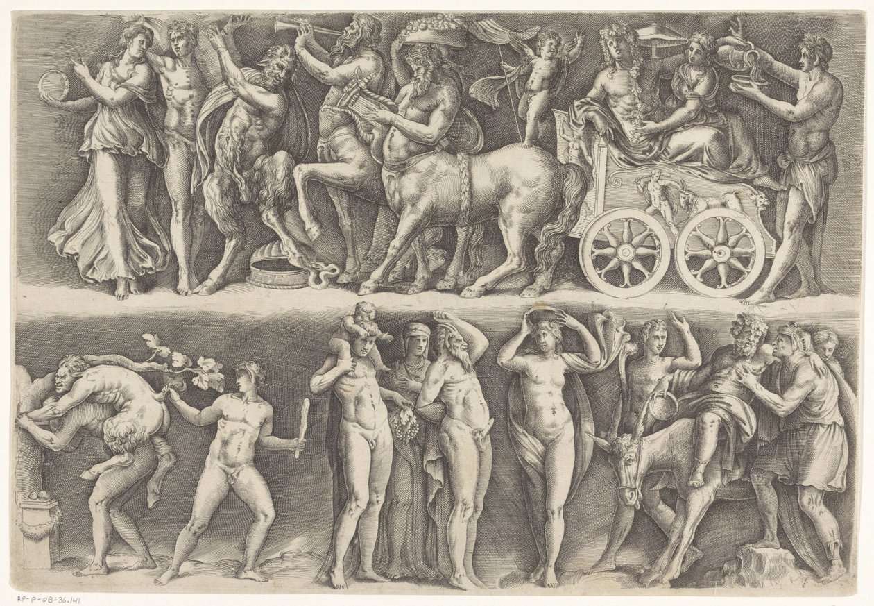 Antique Relief with Bacchus and Ariadne by Battista Franco