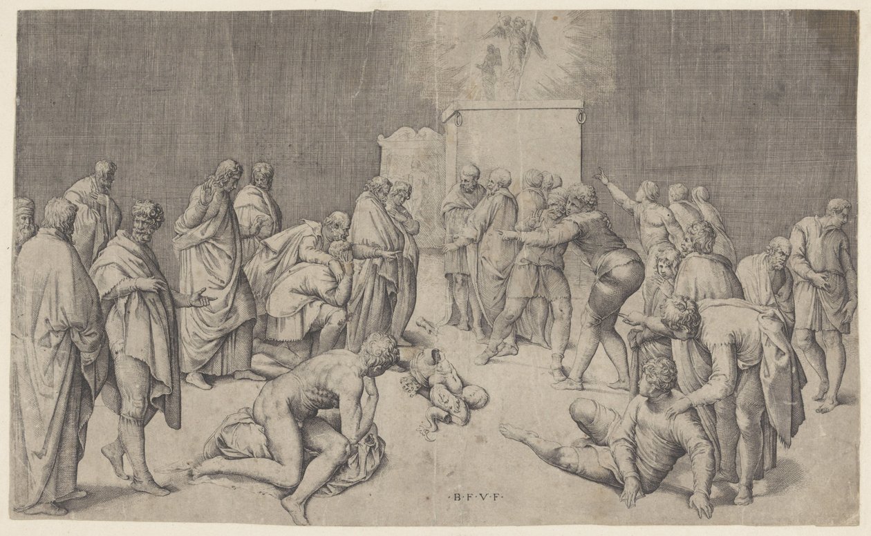 Ark of the Covenant in the Temple of Dagon by Battista Franco