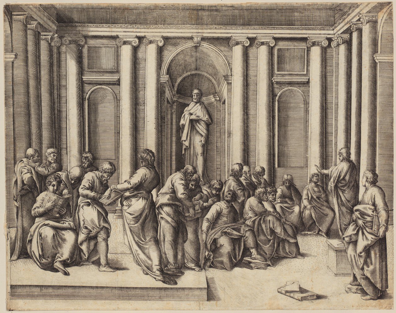 Twelve-Year-Old Jesus Discussing with the Temple Scholars by Battista Franco