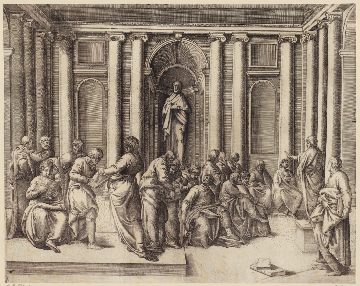 Twelve-Year-Old Jesus Discussing with the Temple Scholars by Battista Franco