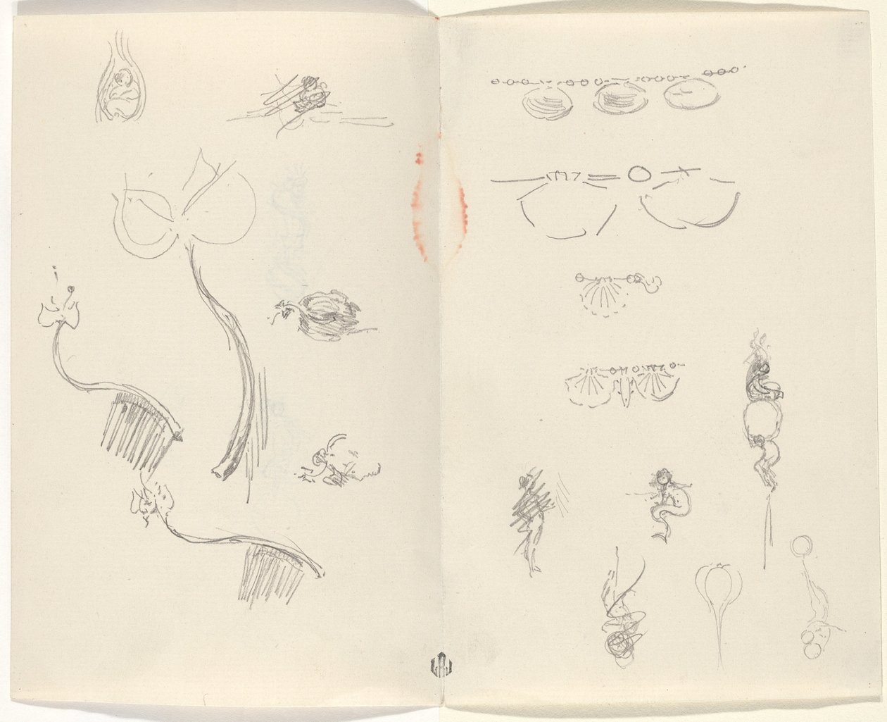 Studies for Jewelry Designs [verso] by Beatrice Godwin Whistler