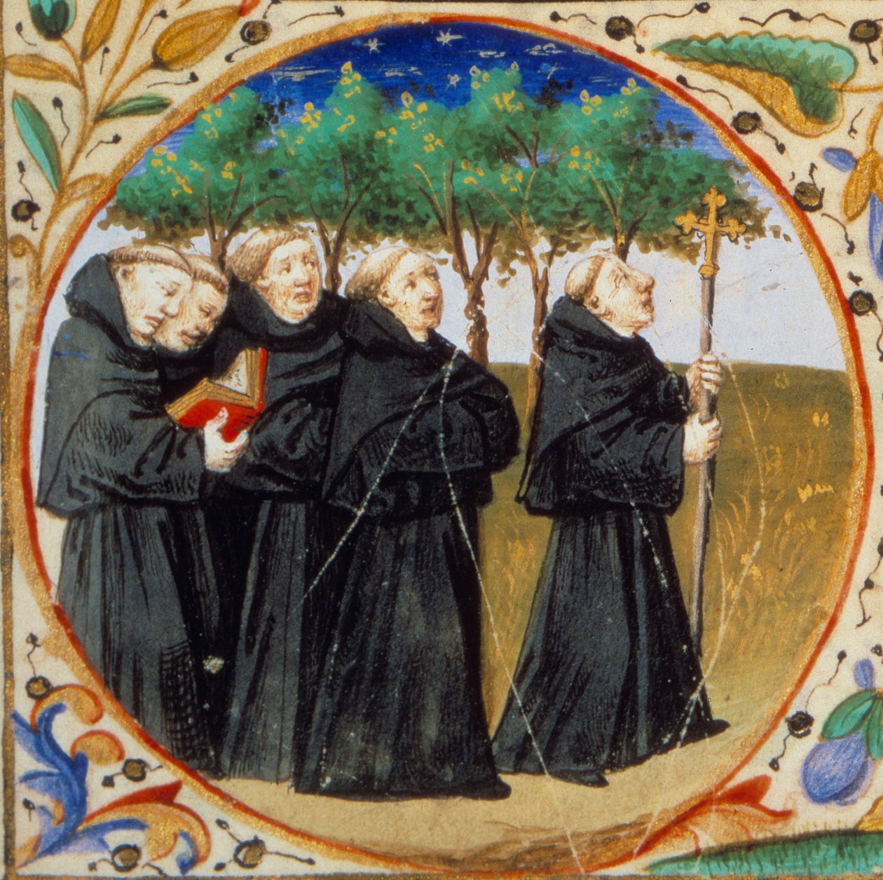 Scene of Monastic Life (Detail) by Bedford Master Workshop