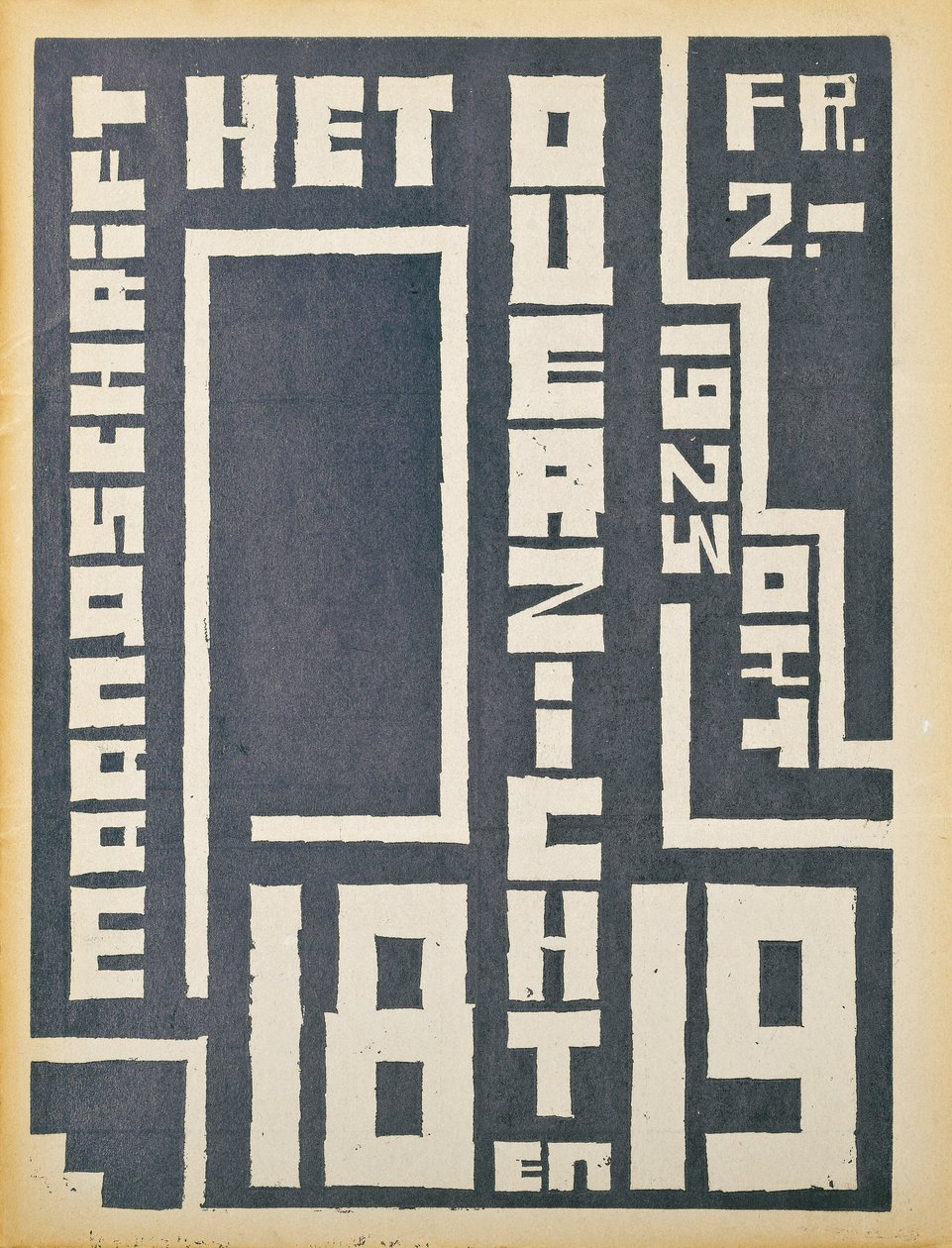 Cover for a 1923 issue of the magazine "Het Overzicht", 1923 by Belgian School