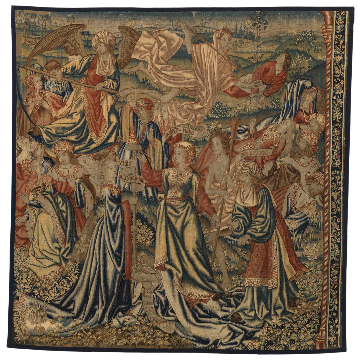 Tapestry, Triumph of Death over Chastity with the Three Fates by Belgian School