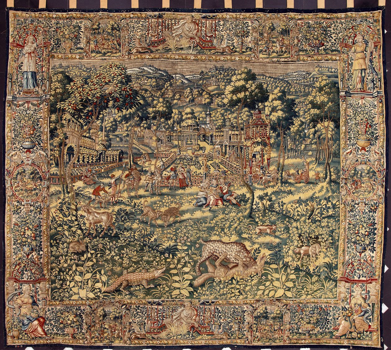 The Hunting Tapestry of the Manufactures of Brussels, 16th Century, Genoa, Musei di Strada Nuova by Belgian School