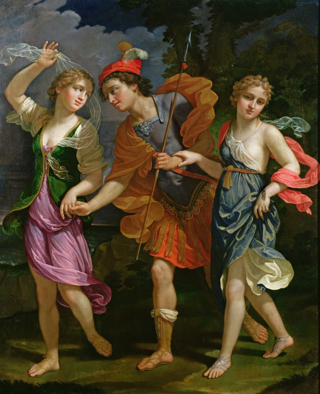 Theseus with Ariadne and Phaedra, the daughters of King Minos, 1702 by Benedetto the Younger Gennari