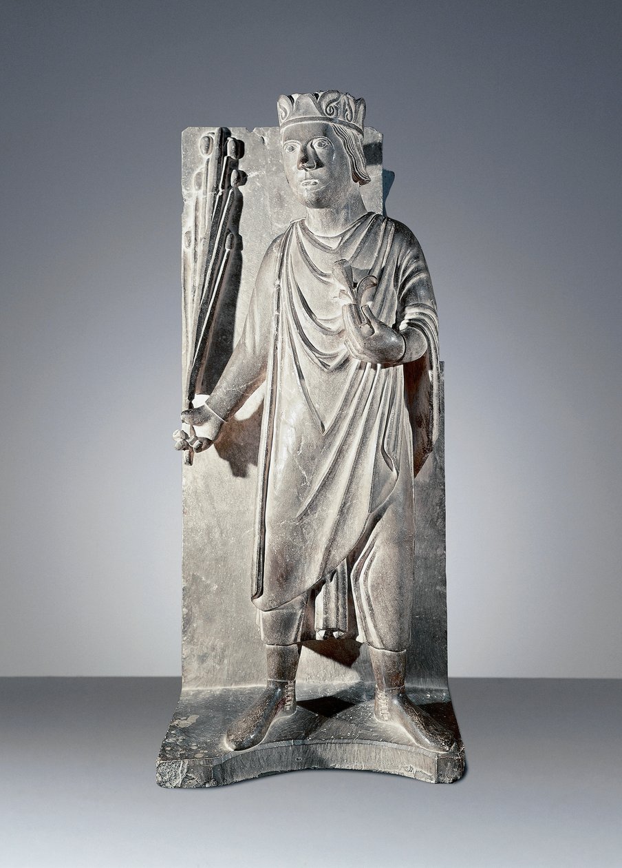 April, Statue from Cycle of Months, Baptistery of Parma by Benedetto Antelami